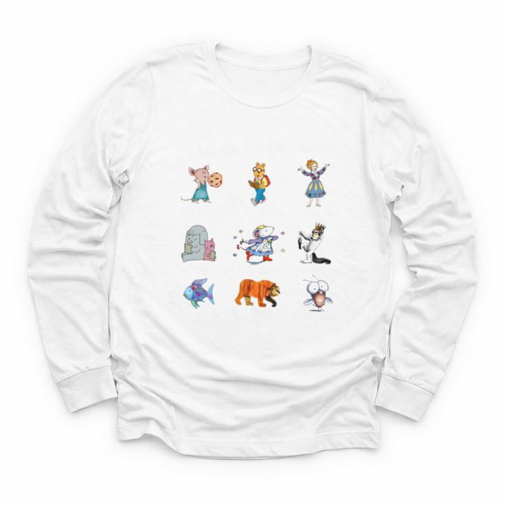 Read Book Characters I Can Do Hard Things Back To School Youth Long Sleeve Tee