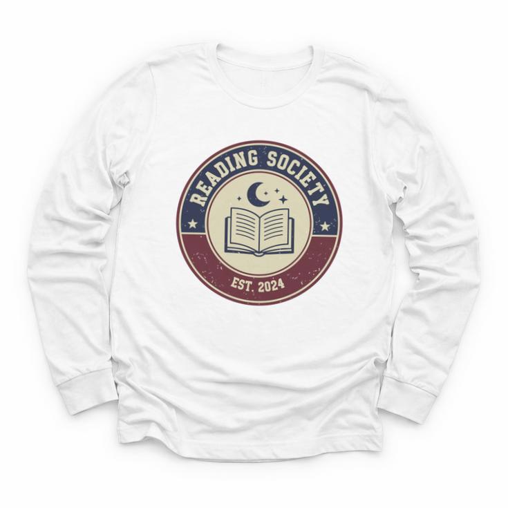 Reading Society Est 2024 Vintage Book Club Youth Long Sleeve Tee