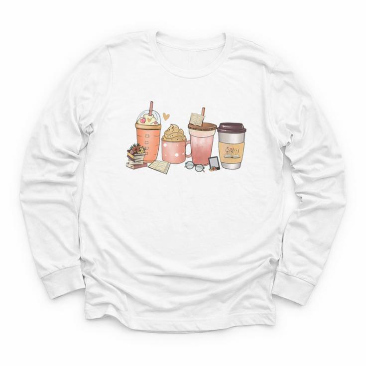 Reading Tea Coffee And Books Youth Long Sleeve Tee