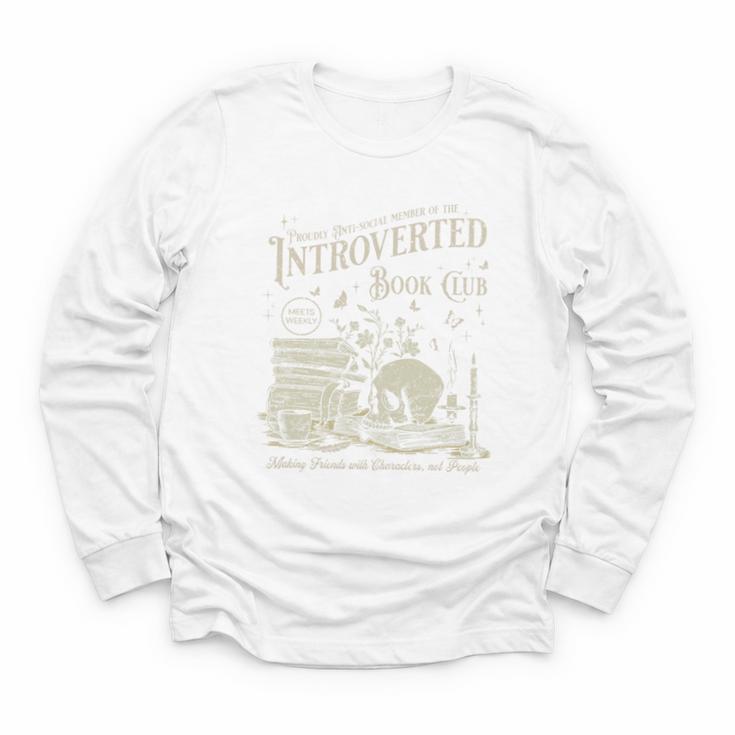 Retro Proud Anti Social Member Of Introverted Book Club Premium Tri-Blend Youth Long Sleeve Tee