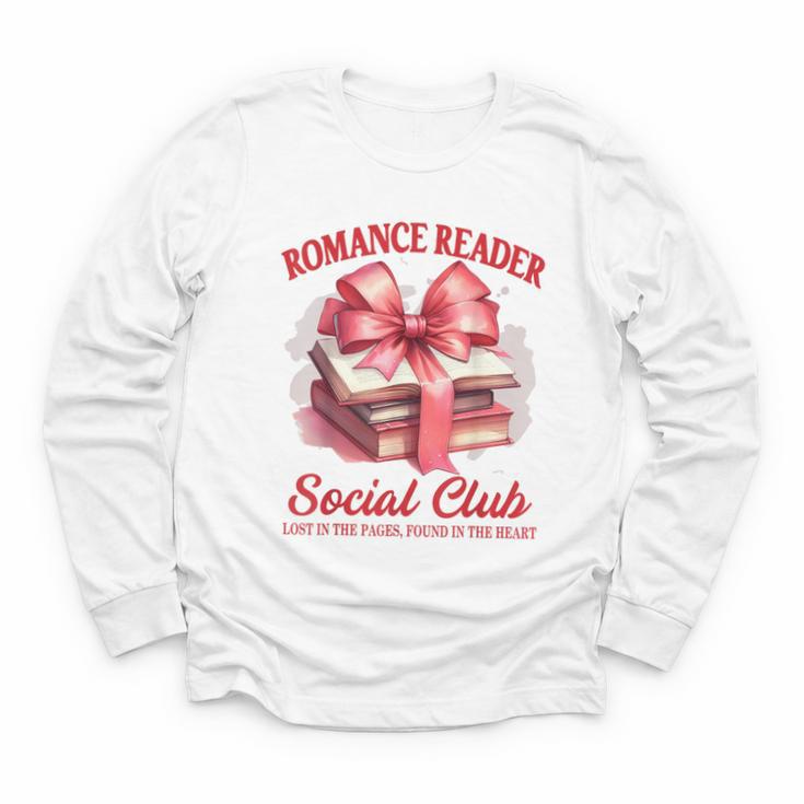 Romance Book Reading Bookish Romance Reader Social Club Youth Long Sleeve Tee
