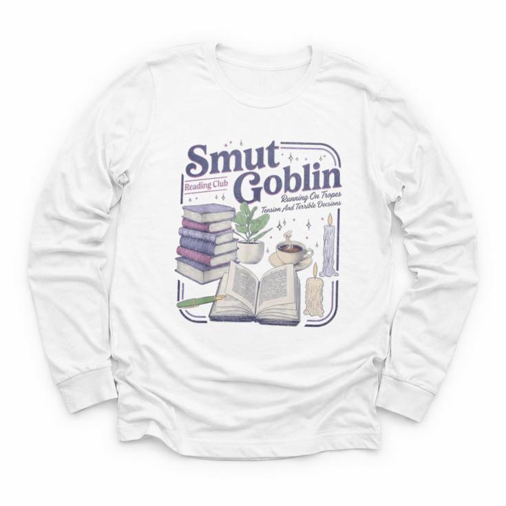 Smut Goblin Reading Club Book Lover Dark Academia Youth Long Sleeve Tee