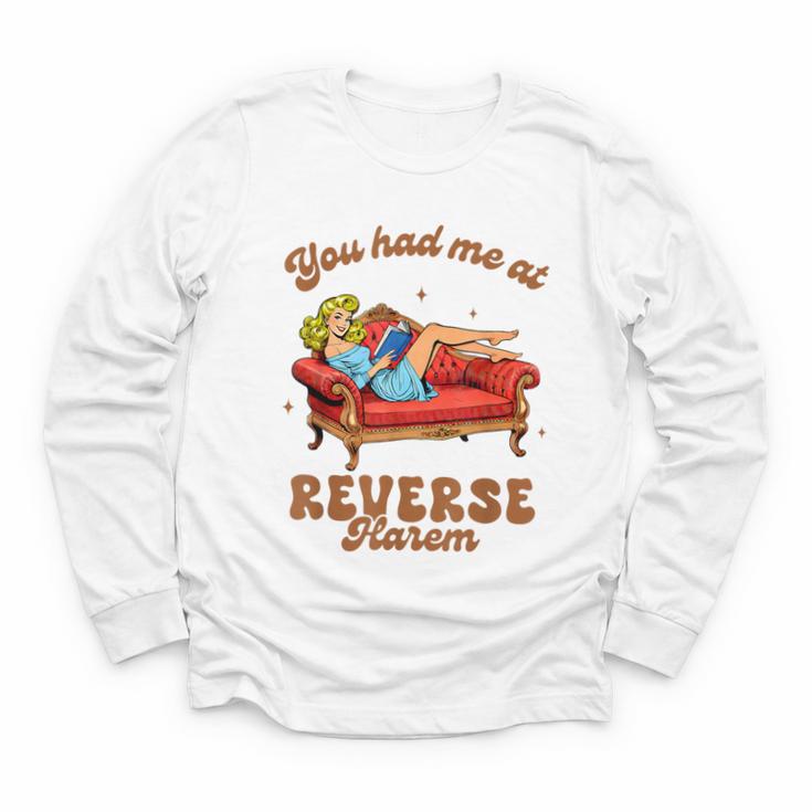 Smut Reader You Had Me At Reverse Harem Spicy Grey Book Youth Long Sleeve Tee