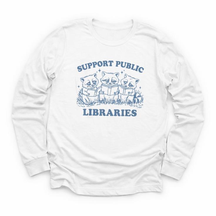 Support Your Local Library Read Banned Books Librarian Youth Long Sleeve Tee