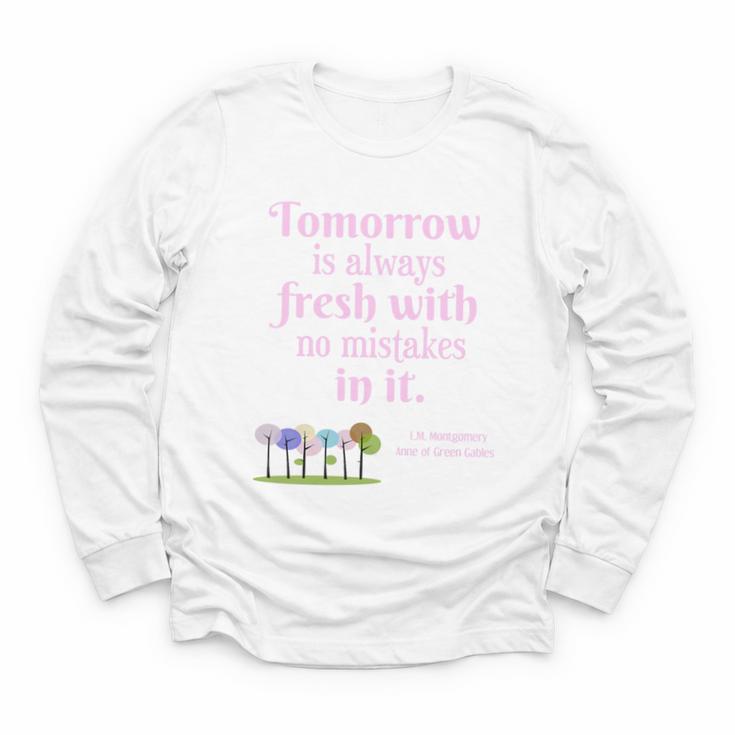 Tomorrow Is Fresh Anne Of Green Gables Book Quote Shirt Premium Tri-Blend Youth Long Sleeve Tee
