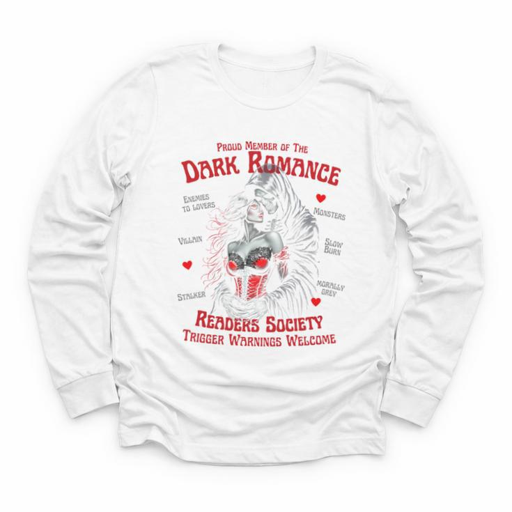 Trigger Warning Book Lover Dark Romance Smut Reader Youth Long Sleeve Tee