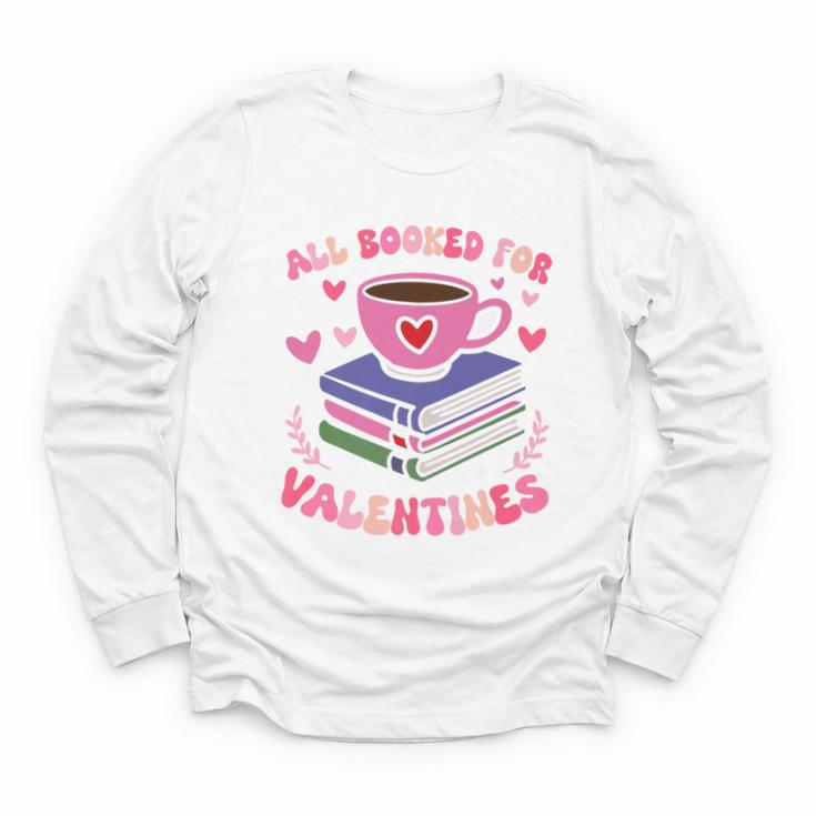 Valentines All Booked For Valentines Book Lovers Teacher Kid Premium Youth Long Sleeve Tee