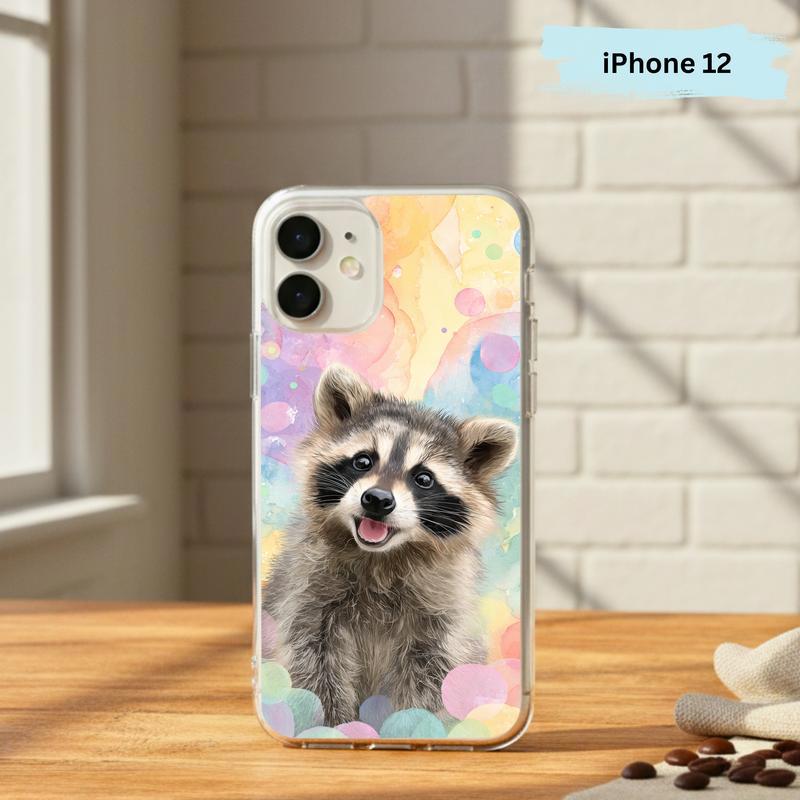 Rainbow Raccoon Happy Pastel Phone Case IPhone