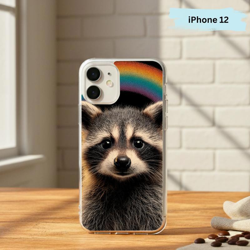 Rainbow Raccoon Hippy Aura Phone Case IPhone Rainbow Raccoon Hippy Aura Phone Case IPhone