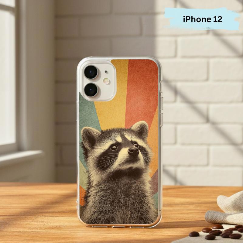 Rainbow Raccoon Retro Beam Phone Case IPhone Rainbow Raccoon Retro Beam Phone Case IPhone