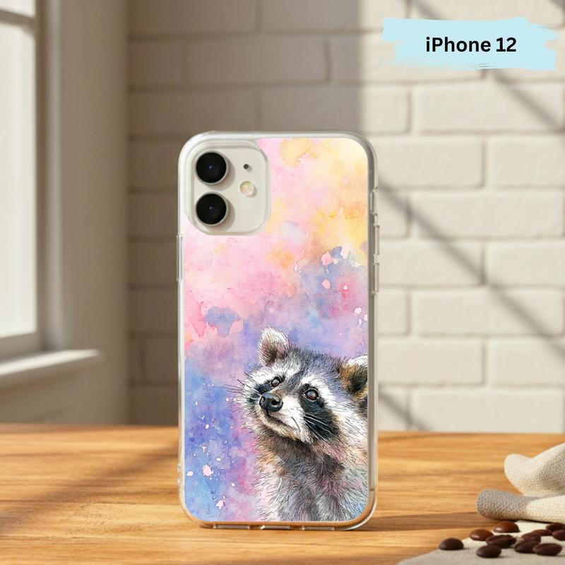 Soft Rain Baby Raccoon Phone Case IPhone Soft Rain Baby Raccoon Phone Case IPhone