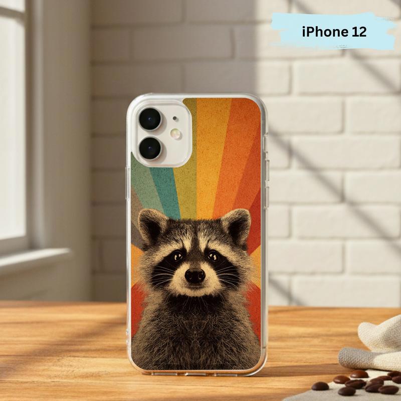 Vintage Rainbow Raccoon Phone Case IPhone Vintage Rainbow Raccoon Phone Case IPhone