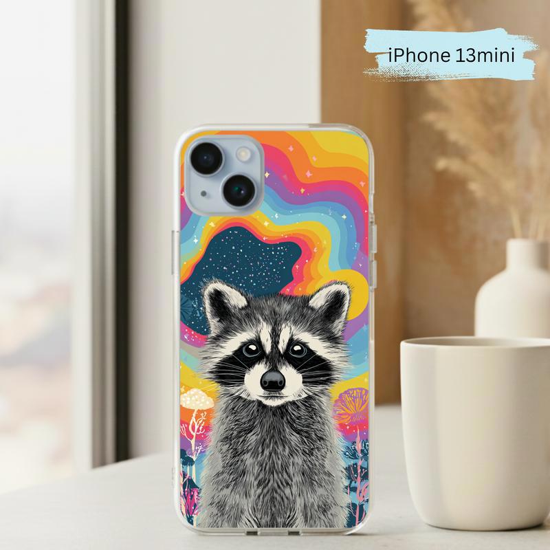 Cute Magical Rainbow Raccoon Phone Case IPhone