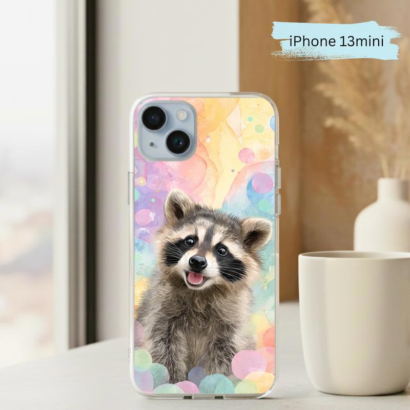 Rainbow Raccoon Happy Pastel Phone Case IPhone