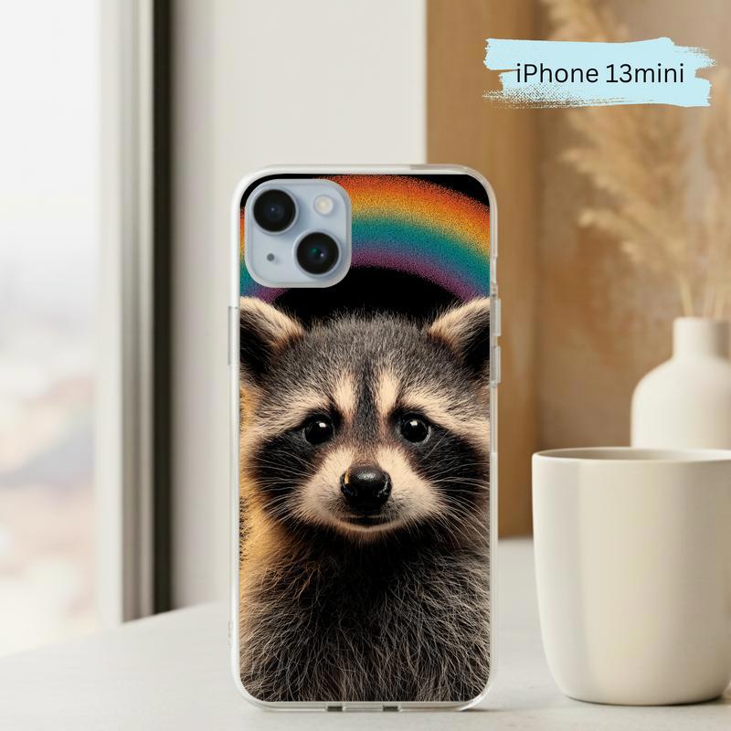 Rainbow Raccoon Hippy Aura Phone Case IPhone Rainbow Raccoon Hippy Aura Phone Case IPhone