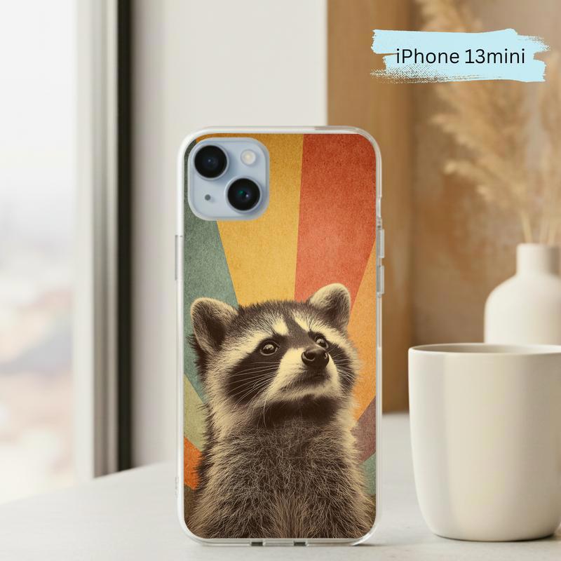 Rainbow Raccoon Retro Beam Phone Case IPhone Rainbow Raccoon Retro Beam Phone Case IPhone