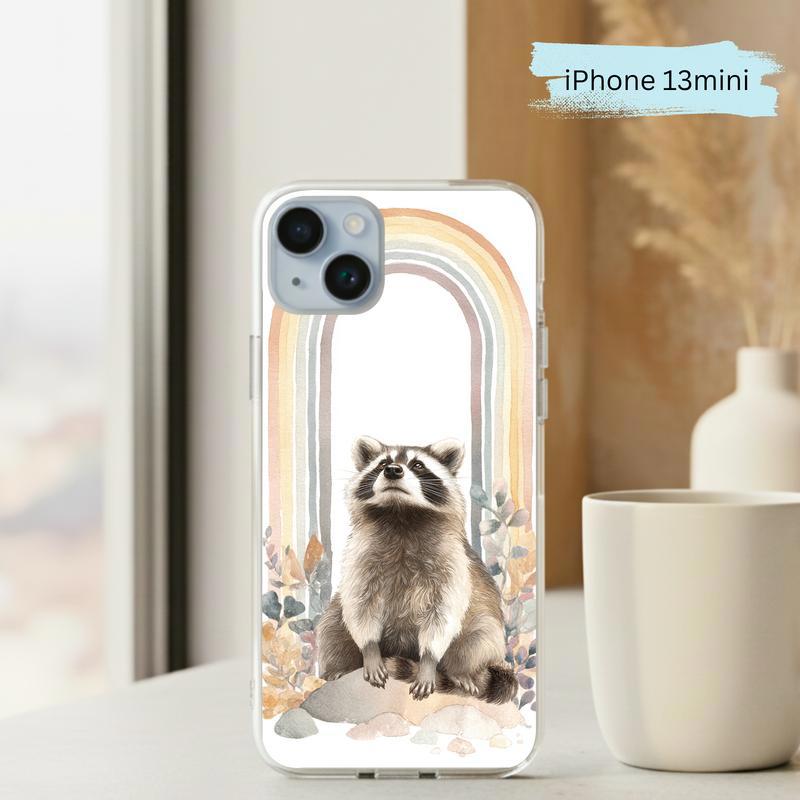 Rainbow Raccoon Whimsical Arch Phone Case IPhone Rainbow Raccoon Whimsical Arch Phone Case IPhone