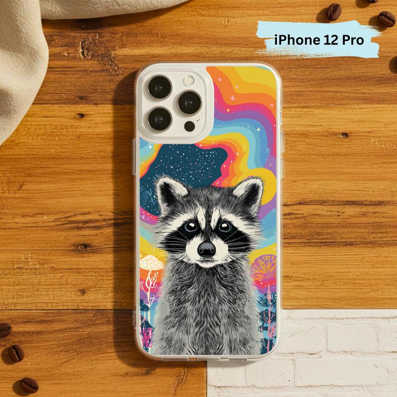 Cute Magical Rainbow Raccoon Phone Case IPhone