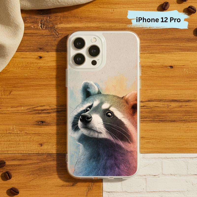Gentle Rainbow Baby Raccoon Phone Case IPhone Gentle Rainbow Baby Raccoon Phone Case IPhone