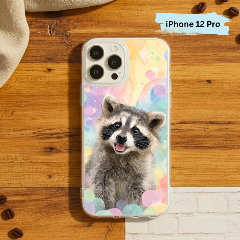 Rainbow Raccoon Happy Pastel Phone Case IPhone