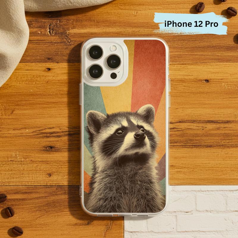 Rainbow Raccoon Retro Beam Phone Case IPhone Rainbow Raccoon Retro Beam Phone Case IPhone