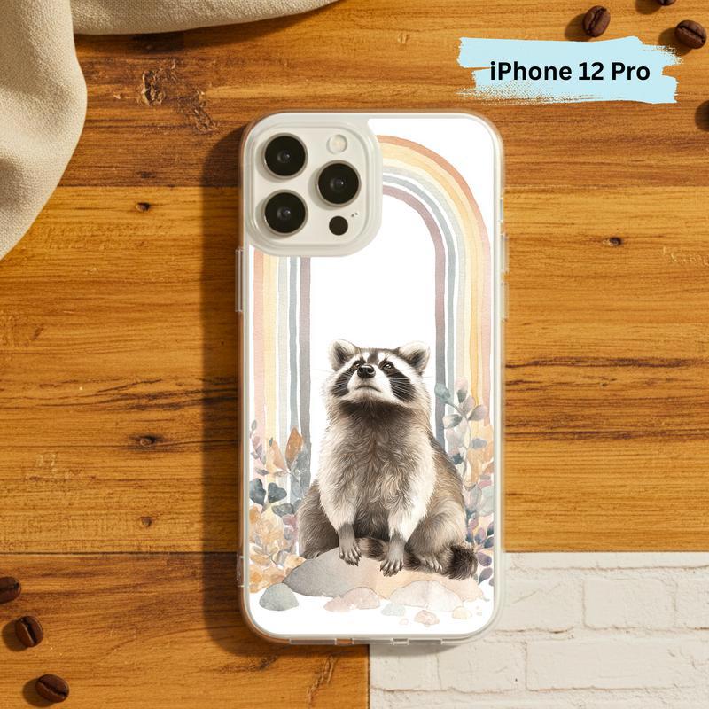 Rainbow Raccoon Whimsical Arch Phone Case IPhone Rainbow Raccoon Whimsical Arch Phone Case IPhone