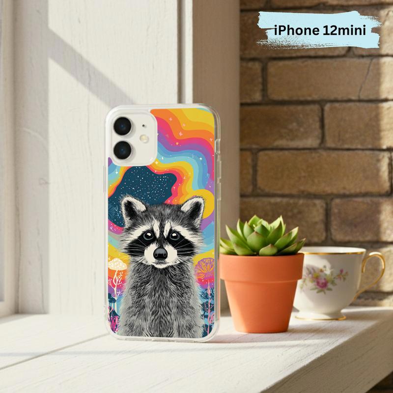 Cute Magical Rainbow Raccoon Phone Case IPhone