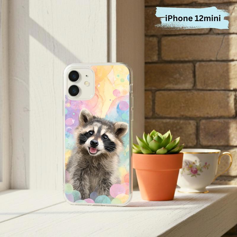 Rainbow Raccoon Happy Pastel Phone Case IPhone