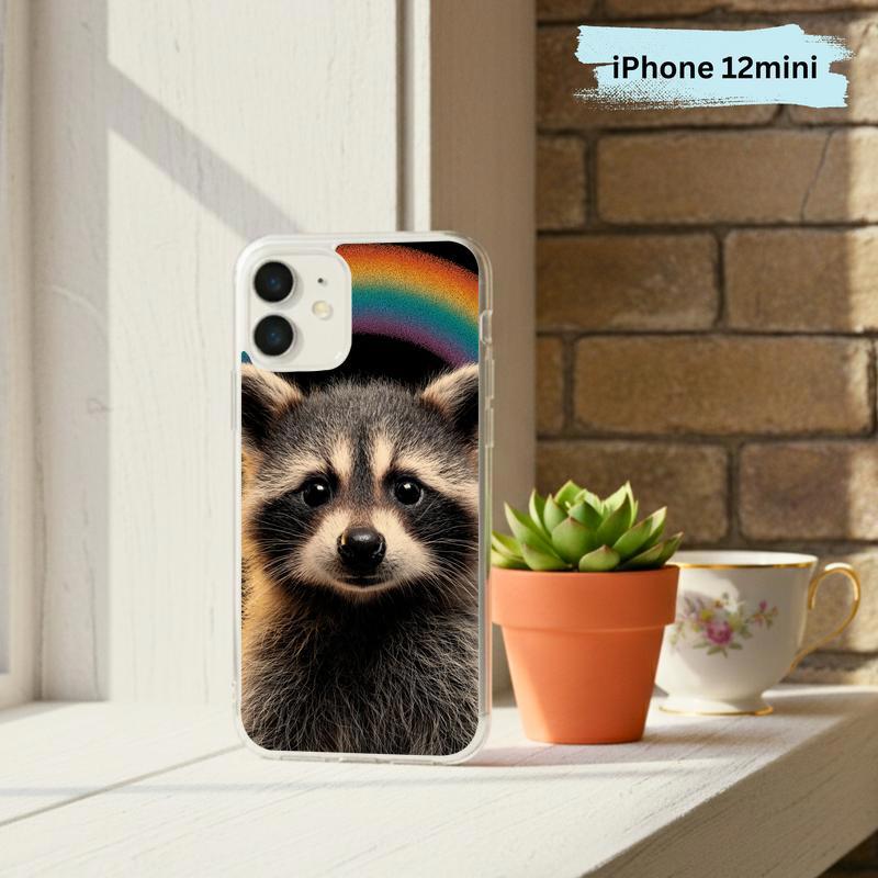 Rainbow Raccoon Hippy Aura Phone Case IPhone Rainbow Raccoon Hippy Aura Phone Case IPhone