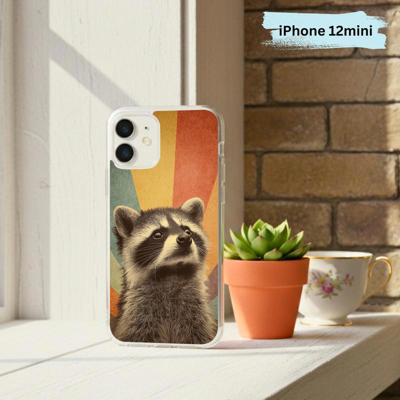 Rainbow Raccoon Retro Beam Phone Case IPhone Rainbow Raccoon Retro Beam Phone Case IPhone