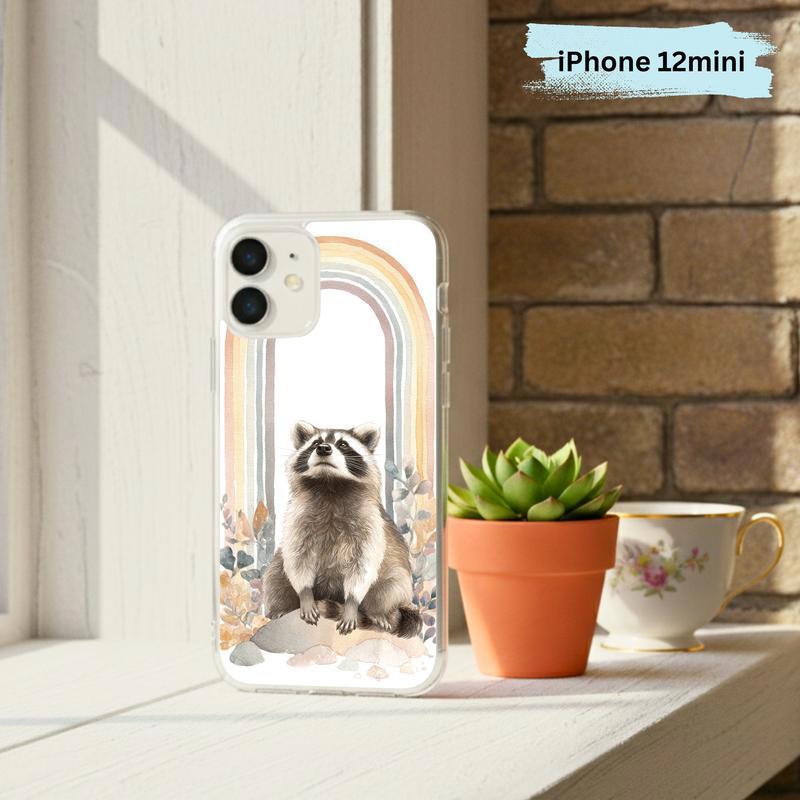 Rainbow Raccoon Whimsical Arch Phone Case IPhone Rainbow Raccoon Whimsical Arch Phone Case IPhone