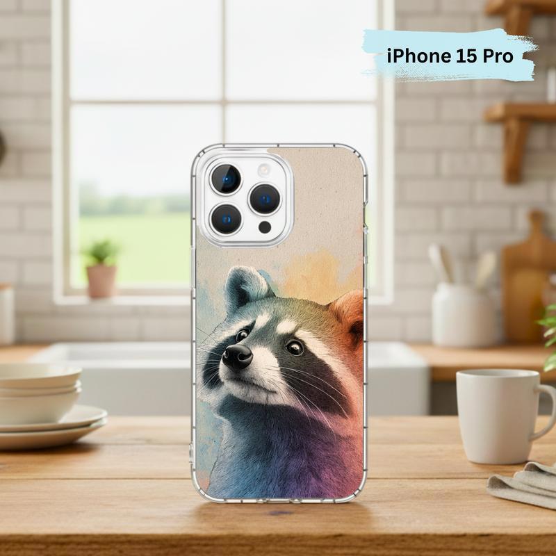 Gentle Rainbow Baby Raccoon Phone Case IPhone Gentle Rainbow Baby Raccoon Phone Case IPhone