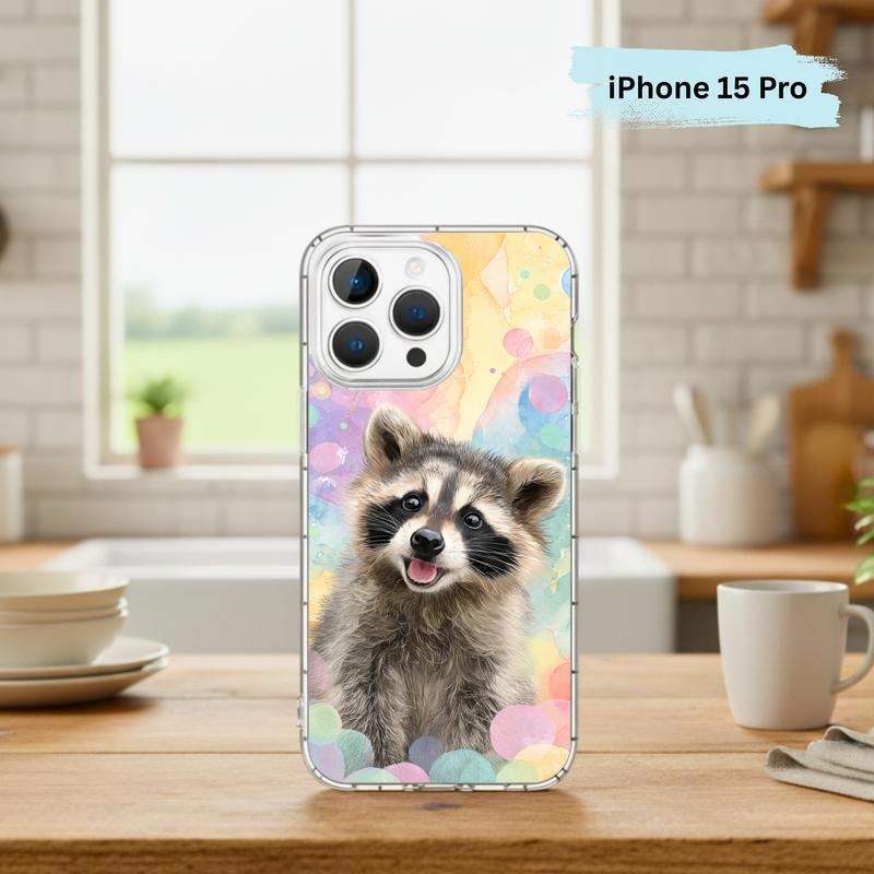 Rainbow Raccoon Happy Pastel Phone Case IPhone