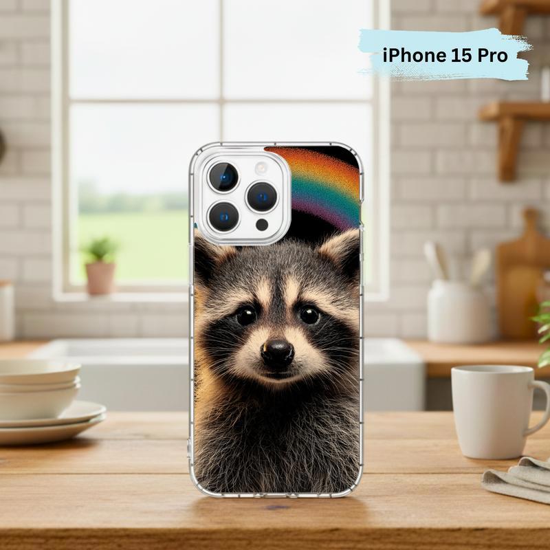 Rainbow Raccoon Hippy Aura Phone Case IPhone Rainbow Raccoon Hippy Aura Phone Case IPhone
