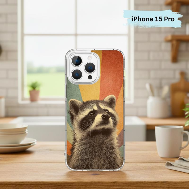 Rainbow Raccoon Retro Beam Phone Case IPhone Rainbow Raccoon Retro Beam Phone Case IPhone