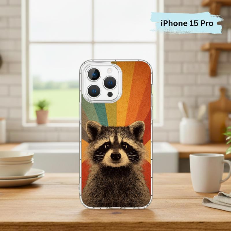 Vintage Rainbow Raccoon Phone Case IPhone Vintage Rainbow Raccoon Phone Case IPhone