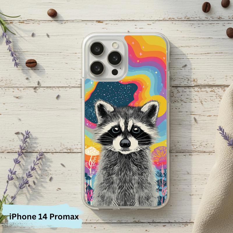 Cute Magical Rainbow Raccoon Phone Case IPhone