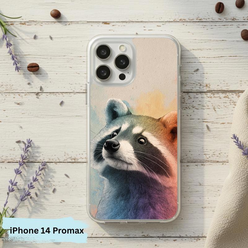 Gentle Rainbow Baby Raccoon Phone Case IPhone Gentle Rainbow Baby Raccoon Phone Case IPhone