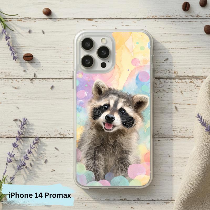 Rainbow Raccoon Happy Pastel Phone Case IPhone