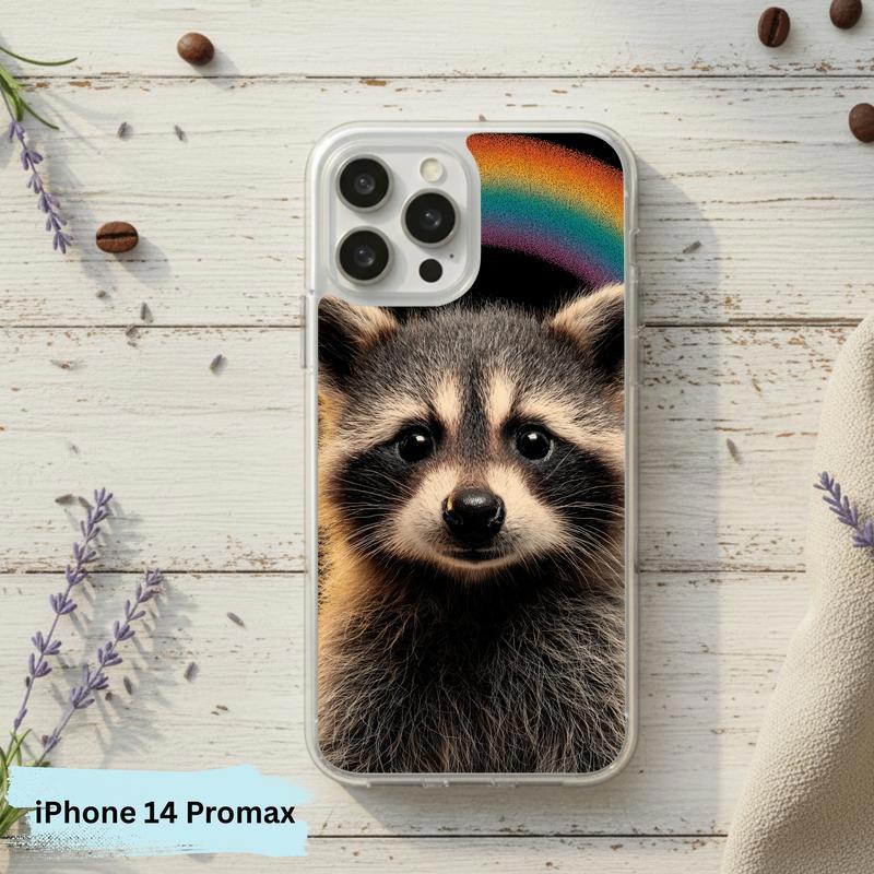 Rainbow Raccoon Hippy Aura Phone Case IPhone Rainbow Raccoon Hippy Aura Phone Case IPhone