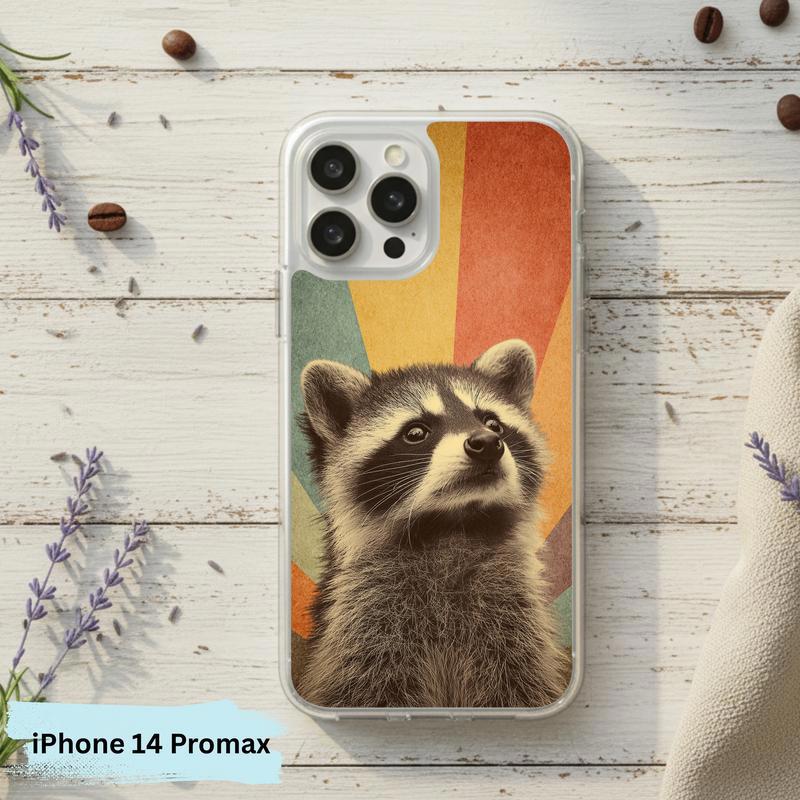 Rainbow Raccoon Retro Beam Phone Case IPhone Rainbow Raccoon Retro Beam Phone Case IPhone