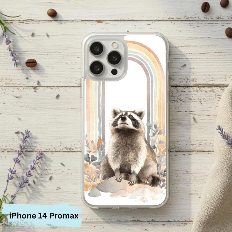 Rainbow Raccoon Whimsical Arch Phone Case IPhone Rainbow Raccoon Whimsical Arch Phone Case IPhone