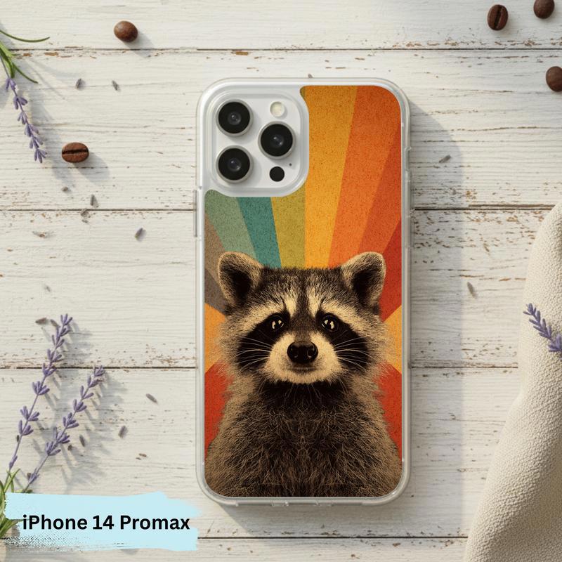 Vintage Rainbow Raccoon Phone Case IPhone Vintage Rainbow Raccoon Phone Case IPhone