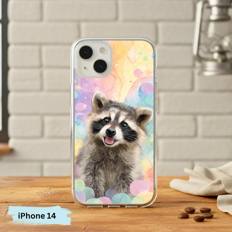 Rainbow Raccoon Happy Pastel Phone Case IPhone
