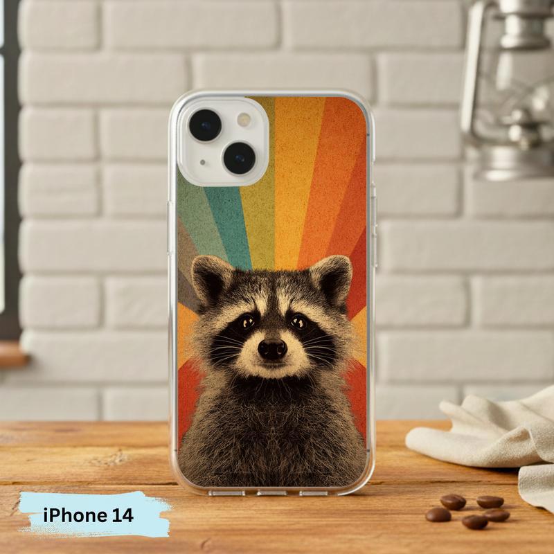 Vintage Rainbow Raccoon Phone Case IPhone Vintage Rainbow Raccoon Phone Case IPhone
