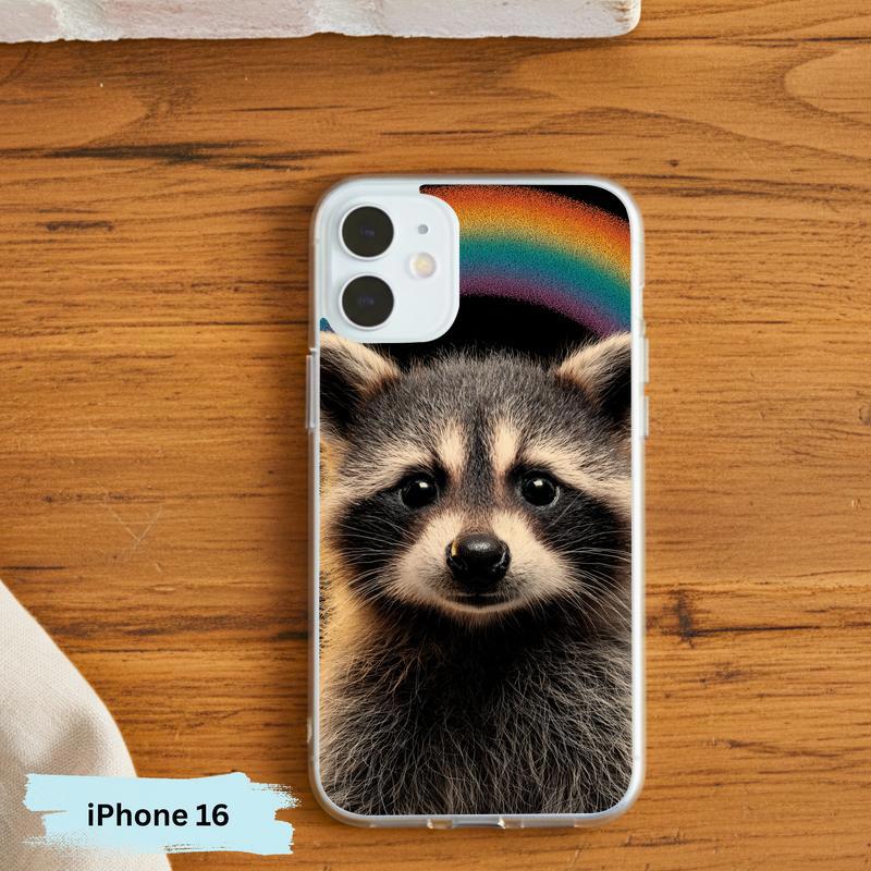 Rainbow Raccoon Hippy Aura Phone Case IPhone Rainbow Raccoon Hippy Aura Phone Case IPhone