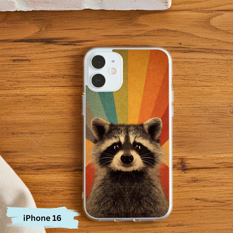 Vintage Rainbow Raccoon Phone Case IPhone Vintage Rainbow Raccoon Phone Case IPhone