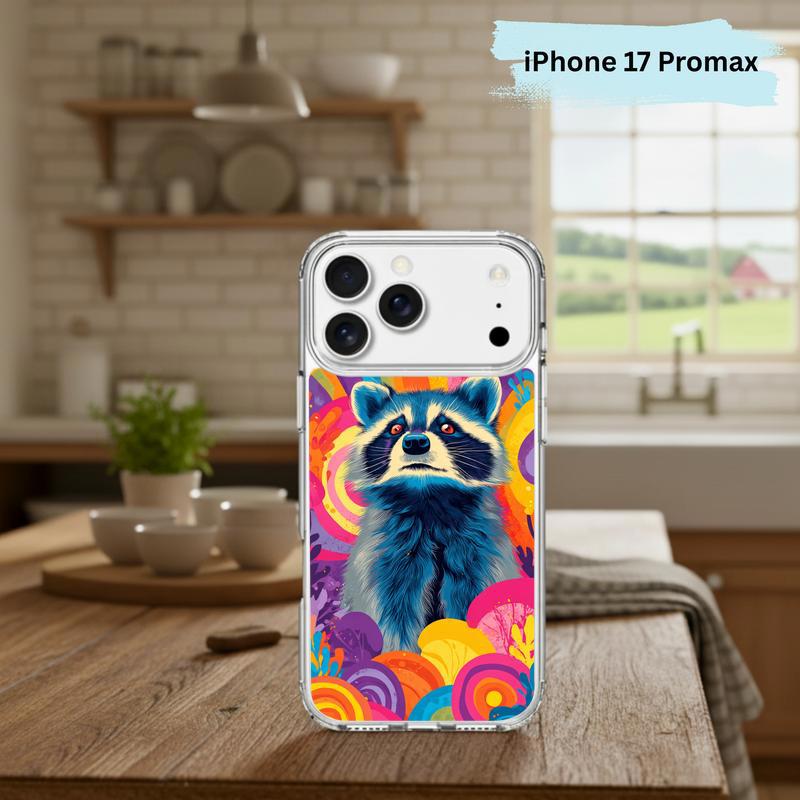 Colorful Rainbow Raccoon Phone Case IPhone Colorful Rainbow Raccoon Phone Case IPhone