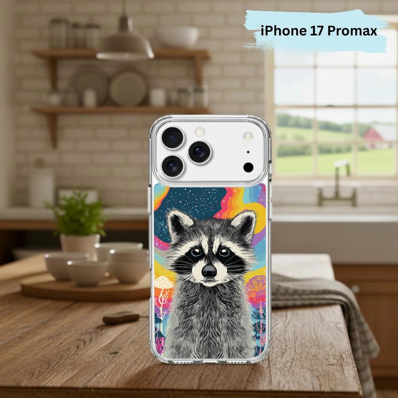Cute Magical Rainbow Raccoon Phone Case IPhone