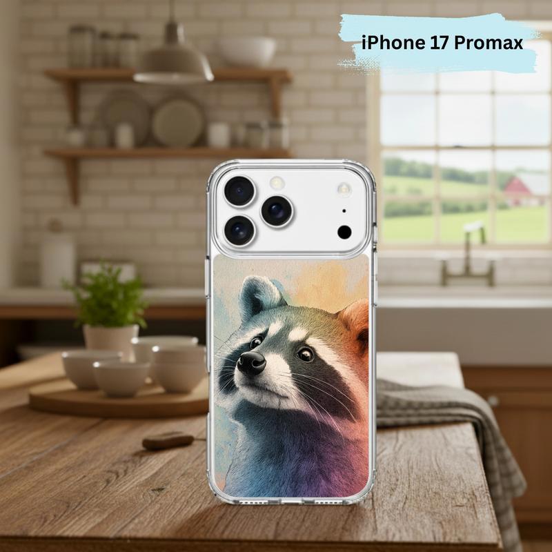 Gentle Rainbow Baby Raccoon Phone Case IPhone Gentle Rainbow Baby Raccoon Phone Case IPhone